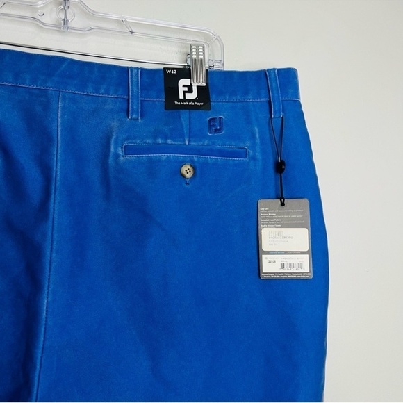 NWT FootJoy Blue Washed Twill Chino Shorts 42W - Picture 5 of 6
